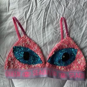 Sea queen swim cat eye bra top